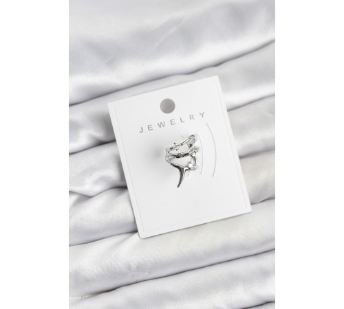 Gümüş Renk Pirinç Diken Model Kıkırdak Earcuff Küpe - TJ-BKP11622