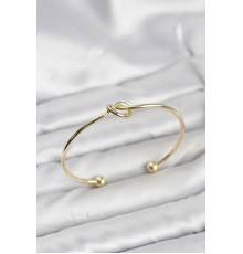 Düğüm Model Pirinç Gold Renk Kadın Bileklik - TJ-BB8231
