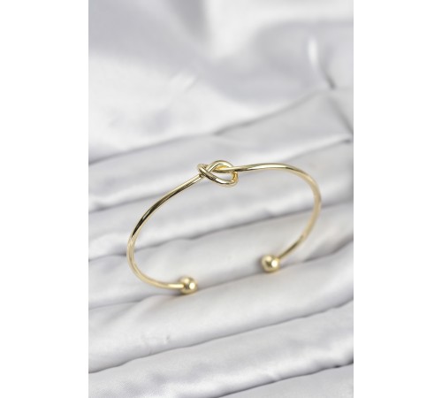 Düğüm Model Pirinç Gold Renk Kadın Bileklik - TJ-BB8231