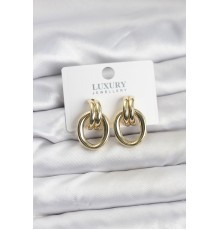 Gold Renk Pirinç Vintage Kadın Küpe - TJ-BKP11625