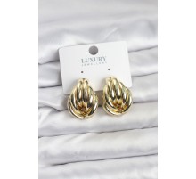 Pirinç Gold Renk Vintage Kadın Küpe - TJ-BKP11627
