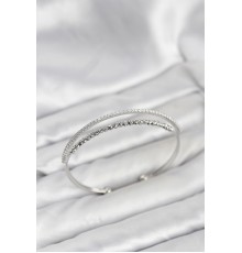 Dorika Model Pirinç Gümüş Renk Kadın Bileklik - TJ-BB8250