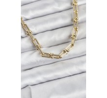 Pirinç Gold Renk Tifani Model Kadın Kolye - TJ-BKO10822