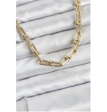 Pirinç Gold Renk Tifani Model Kadın Kolye - TJ-BKO10822