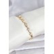 Pirinç Gold Renk VIP Seri Yıldız Model Zirkon Taşlı Kadın Bileklik - TJ-BB8271