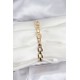 Pirinç Gold Renk VIP Seri Zincir Model Zirkon Taşlı Kadın Bileklik - TJ-BB8274