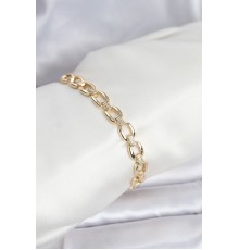 Pirinç Gold Renk VIP Seri Zincir Model Zirkon Taşlı Kadın Bileklik - TJ-BB8274