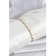 Pirinç Gold Renk VIP Seri Kemik Model Zirkon Taşlı Kadın Bileklik - TJ-BB8275