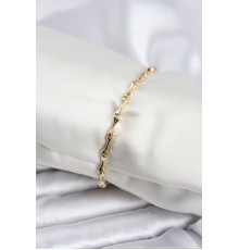 Pirinç Gold Renk VIP Seri İnce Kemik Model Zirkon Taşlı Kadın Bileklik - TJ-BB8276