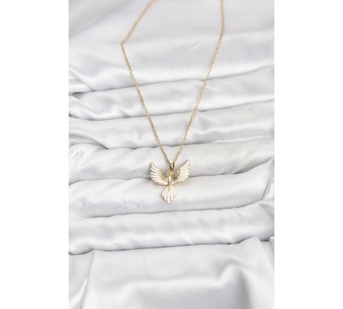 316L Çelik Zincir Gold Renk Anka Kuşu Model Kadın Kolye - TJ-BKO10879