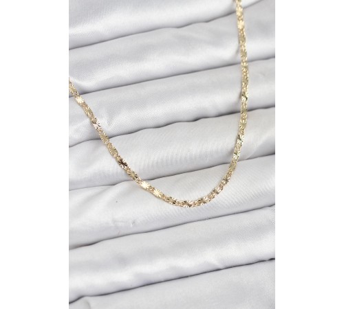 CM 14K Gold Renk Lazerli Zincir Model Kadın Kolye - TJ-BKO10923