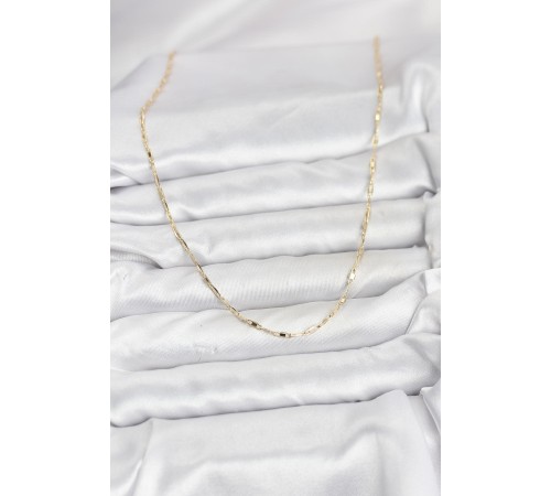 CM 14K Gold Renk Pirinç Ataç Zincir 60 cm Kadın Kolye - TJ-BKO10928