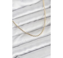 CM 14K Gold Renk Top Zincirli Model 60 cm Kadın Kolye - TJ-BKO10937