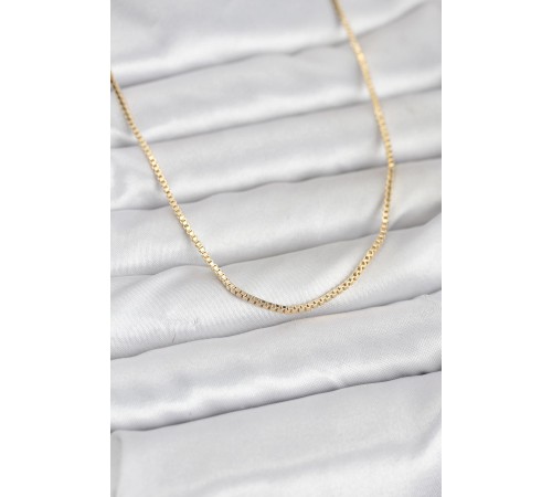 CM 14K Gold Renk Kare Zincirli Model 60 cm Kadın Kolye - TJ-BKO10941