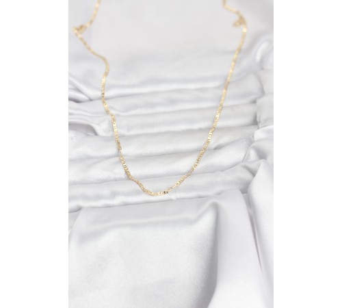 CM 14K Gold Renk Yassı Zincir Model 60 cm Kadın Kolye - TJ-BKO10946