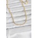 CM 14K Gold Renk Halka Zincir Model 60 cm Kadın Kolye - TJ-BKO10951