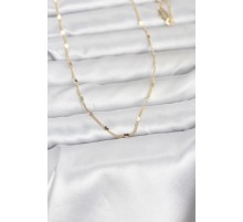 CM 14K Gold Renk Ezme Kalp Detaylı 60 cm Zincir Kadın Kolye - TJ-BKO10952