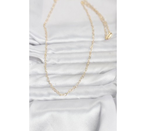 CM 14K Gold Renk Kalp Zincirli 60 cm Kadın Kolye - TJ-BKO10953