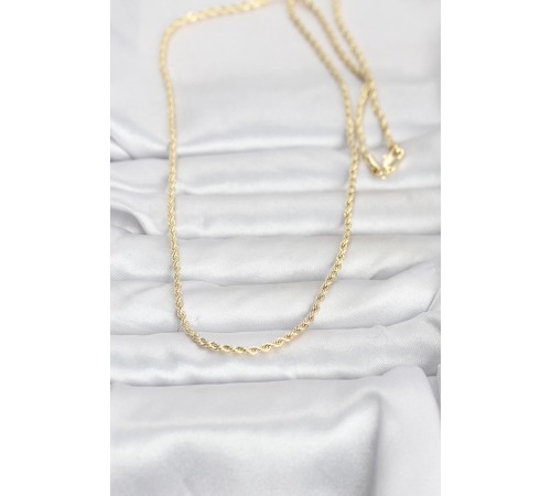 CM 14K Gold Renk Burgu Model Zincirli 60 cm Kadın Kolye - TJ-BKO10959