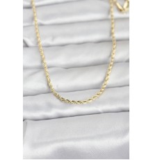 CM 14K Gold Renk Burgu Model Zincirli 60 cm Kadın Kolye - TJ-BKO10959