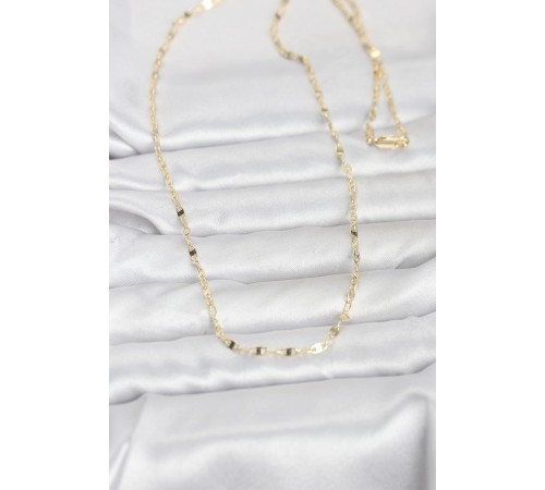 CM 14K Gold Renk Yassı Gemici Zincir Model 60 cm Kadın Kolye - TJ-BKO10967