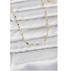 CM 14K Gold Renk Yassı Gemici Zincir Model 60 cm Kadın Kolye - TJ-BKO10967