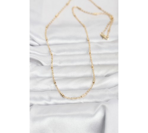 CM 14K Gold Renk Bar Zincir Model 60 cm Kadın Kolye - TJ-BKO10973