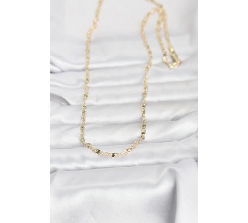 CM 14K Gold Renk Lazerli Gemici Zincir Model 60 cm Kadın Kolye - TJ-BKO10974