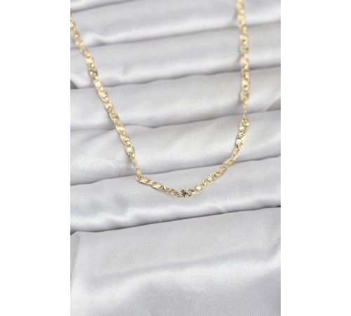 CM 14K Gold Renk Lazer Zincirli Model 60 cm Kadın Kolye - TJ-BKO10976