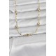 CM 14K Gold Renk Damla Topçuklu Zincir Model 60 cm Kadın Kolye - TJ-BKO10977