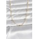 CM 14K Gold Renk Damla Topçuk Model Zincirli 60 cm Kadın Kolye - TJ-BKO10980