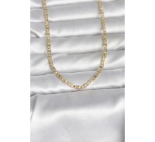 CM 14K Gold Renk Lazer Kesim Zincirli Model 60 cm Kadın Kolye - TJ-BKO10981