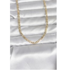 CM 14K Gold Renk Lazer Kesim Zincirli Model 60 cm Kadın Kolye - TJ-BKO10981