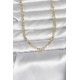 CM 14K Gold Renk Lazer Kesim Zincirli Model 60 cm Kadın Kolye - TJ-BKO10981