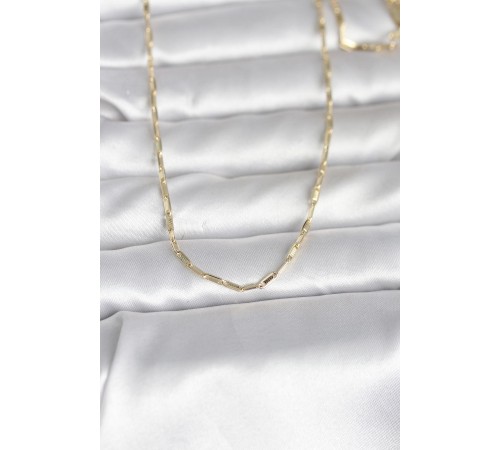 CM 14K Gold Renk İnce Ataç Zincir Model 60 cm Kadın Kolye - TJ-BKO10983