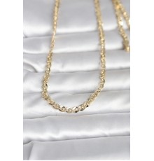 CM 14K Gold Renk Yassı Oval Zincirli Model 60 cm Kadın Kolye - TJ-BKO10989