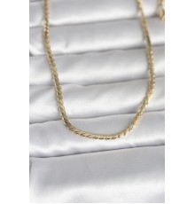 CM 14K Gold Renk Yassı Model 60 cm Kadın Kolye - TJ-BKO10994