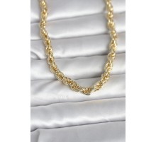 CM 14K Gold Renk Kalın Burgu Zincirli Model 60 cm Kadın Kolye - TJ-BKO10997