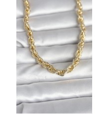 CM 14K Gold Renk Kalın Burgu Zincirli Model 60 cm Kadın Kolye - TJ-BKO10997