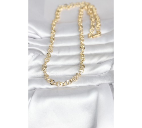 CM 14K Gold Renk Kalın Halka Zincirli 60 cm Kadın Kolye - TJ-BKO10999