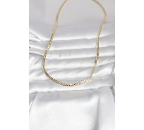 CM 14K Gold Renk Yassı Zincir Model 45 cm Kadın Kolye - TJ-BKO11002