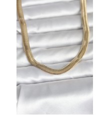 CM 14K Gold Renk Kalın Yassı Yılan Zincir Model 45 cm Kadın Kolye - TJ-BKO11006