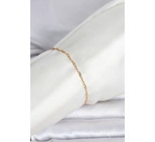 CM 14K Gold Renk Ezme Burgu Zincir Model Kadın Bileklik - TJ-BB8280