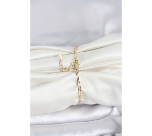 CM 14K Gold Renk Ataç Zincir Model Kadın Bileklik - TJ-BB8283