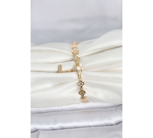 CM 14K Gold Renk Yonca Model Kadın Bileklik - TJ-BB8290