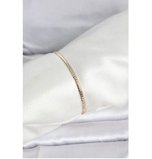 CM 14K Gold Renk Yassı Zincir Model Kadın Bileklik - TJ-BB8291