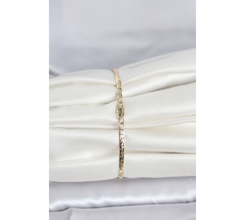 CM 14K Gold Renk Yassı Ezme Zincir Model Kadın Bileklik - TJ-BB8292