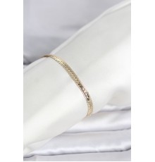 CM 14K Gold Renk Lazerli Yassı Zincir Model Kadın Bileklik - TJ-BB8295