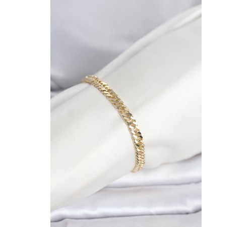CM 14K Gold Renk Kalın Zincir Model Kadın Bileklik - TJ-BB8304
