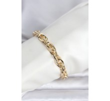 CM 14K Gold Renk Kalın Burgu Zincirli Model Kadın Bileklik - TJ-BB8306